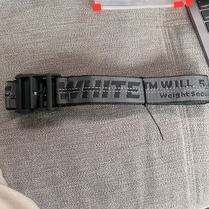 Black off white belt